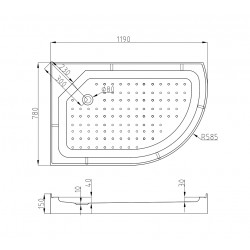 Душевая кабина AvaCan L902LEL AVA N 120x80 с электрикой