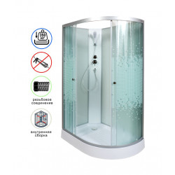 Душевая кабина AvaCan L902LNGM AVA N 120x80 без крыши с гидромассажем