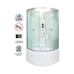 Душевая кабина AvaCan L990NGM AVA N 90x90 без крыши с гидромассажем