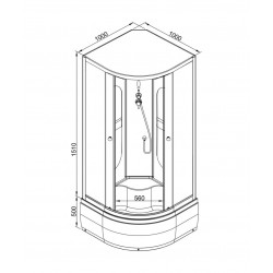 Душевая кабина AvaCan L910N AVA N 100x100 без крыши