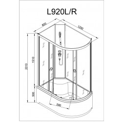 Душевая кабина AvaCan L920LN AVA N 120x80 без крыши