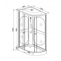 Душевая кабина AvaCan L602REL AVA N 120x80 с электрикой