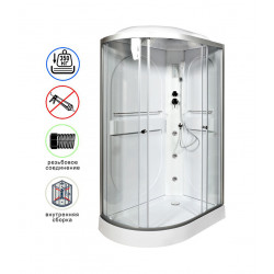 Душевая кабина AvaCan L602RGM+EL AVA N 120x80 с гидромассажем и электрикой