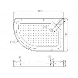 Душевая кабина AvaCan L602RN AVA N 120x80 без крыши