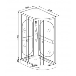 Душевая кабина AvaCan L602RN AVA N 120x80 без крыши
