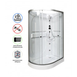 Душевая кабина AvaCan L602RNGM AVA N 120x80 без крыши с гидромассажем