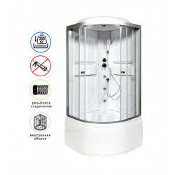 Душевая кабина AvaCan L610GM+EL AVA N 100x100 с гидромассажем и электрикой