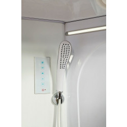 Душевая кабина AvaCan L610LED+GM AVA N 100x100 с LED-подсветкой и гидромассажем