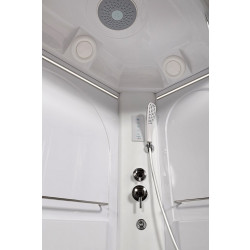 Душевая кабина AvaCan L610LED+GM AVA N 100x100 с LED-подсветкой и гидромассажем