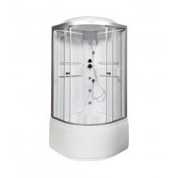 Душевая кабина AvaCan L610LED+GM AVA N 100x100 с LED-подсветкой и гидромассажем