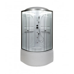 Душевая кабина AvaCan L610LED+GM AVA N 100x100 с LED-подсветкой и гидромассажем