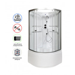 Душевая кабина AvaCan L610NLED AVA N 100x100 без крыши с LED-подсветкой