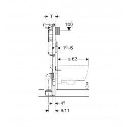 Комплект инсталляции Geberit Alpha 458.233.00.2 с унитазом Sella Aria Tornado, кнопка Alpha 20 (хром глянцевый)