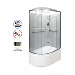 Душевая кабина AvaCan L620RLED+GM AVA O 120x80 с LED-подсветкой и гидромассажем