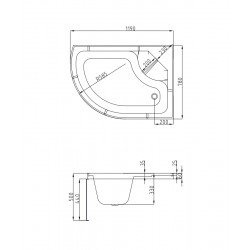 Душевая кабина AvaCan L620RGM AVA N 120x80 с гидромассажем