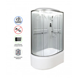 Душевая кабина AvaCan L620RLED AVA N 120x80 с LED-подсветкой