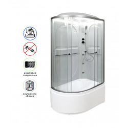 Душевая кабина AvaCan L620RLED+GM AVA N 120x80 с LED-подсветкой и гидромассажем