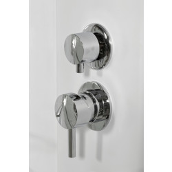 Душевая кабина AvaCan L620RNLED AVA N 120x80 без крыши с LED-подсветкой