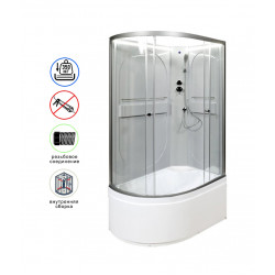 Душевая кабина AvaCan L620RNLED AVA N 120x80 без крыши с LED-подсветкой