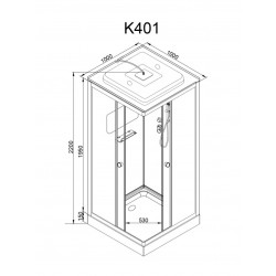 Душевая кабина AvaCan K401S AVA N 100x100 стандартная