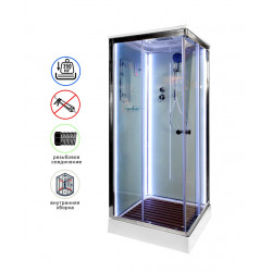 Душевая кабина AvaCan K401SLED AVA N 100x100 с LED-подсветкой
