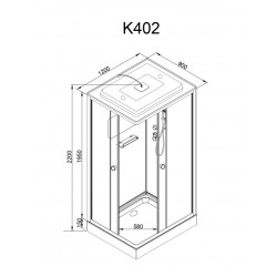Душевая кабина AvaCan K402S AVA N 120x90 стандартная
