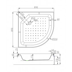 Душевая кабина AvaCan D279S AVA N 90x90 стандартная