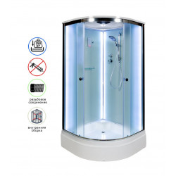 Душевая кабина AvaCan D279SLED AVA N 90x90 с LED-подсветкой