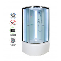 Душевая кабина AvaCan D90SLED AVA N 90x90 с LED-подсветкой