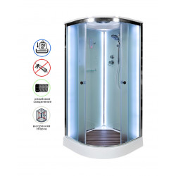 Душевая кабина AvaCan D011SLED AVA N 110x110 с LED-подсветкой