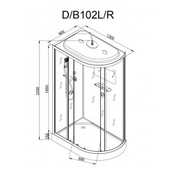 Душевая кабина AvaCan D102SR AVA N 120x80 стандартная