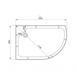 Душевая кабина AvaCan D102SLEL AVA N 120x80 с электрикой