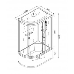 Душевая кабина AvaCan D272SR AVA N 120x80 стандартная