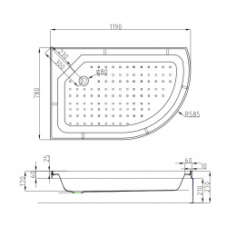 Душевая кабина AvaCan D272L AVA N 120x80 без крыши