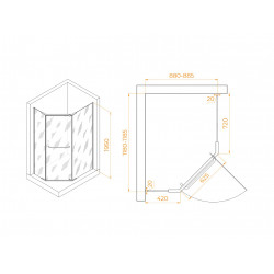 Душевой уголок RGW Passage PA-091 120х90 матовый