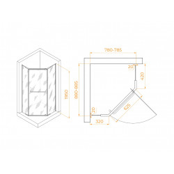 Душевой уголок RGW Passage PA-091 90х80 матовый