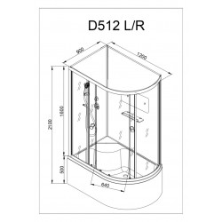 Душевая кабина AvaCan D512R AVA N 120x90 без крыши