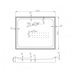 Душевая кабина AvaCan D119SEL AVA N 110x90 с электрикой