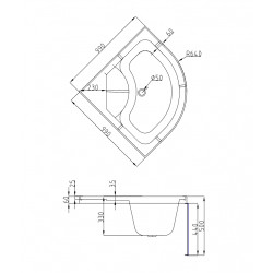 Душевая кабина AvaCan B10BLACK AVA N 100x100 без крыши