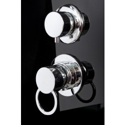 Душевая кабина AvaCan B10SLEDBLACK AVA N 100x100 с LED-подсветкой