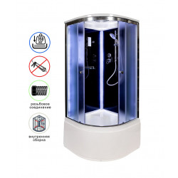 Душевая кабина AvaCan B10SLEDBLACK AVA N 100x100 с LED-подсветкой