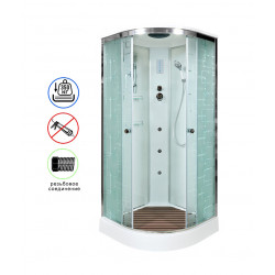 Душевая кабина AvaCan EM1580GM+EL AVA O 80x80 с гидромассажем и электрикой