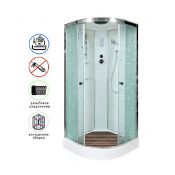 Душевая кабина AvaCan EM1510EL AVA N 100x100 с электрикой