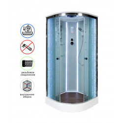 Душевая кабина AvaCan EM1510LED AVA N 100x100 с LED-подсветкой