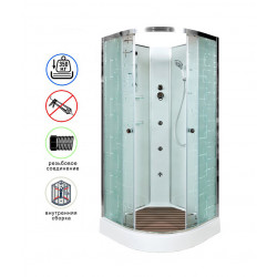 Душевая кабина AvaCan EM1510NGM AVA N 100x100 без крыши с гидромассажем