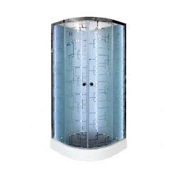 Душевая кабина AvaCan EM1510NLED AVA N 100x100 без крыши с LED-подсветкой