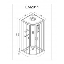 Душевая кабина AvaCan EM2011 AVA N 110x110 стандартная