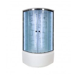 Душевая кабина AvaCan EM4590LED+GM AVA N 90x90 с LED-подсветкой и гидромассажем