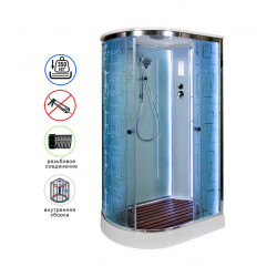 Душевая кабина AvaCan EM1511RLED AVA N 110x80 с LED-подсветкой