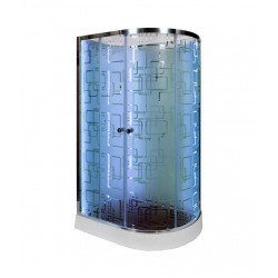 Душевая кабина AvaCan EM1511LNLED+GM AVA N 110x80 без крыши с LED-подсветкой